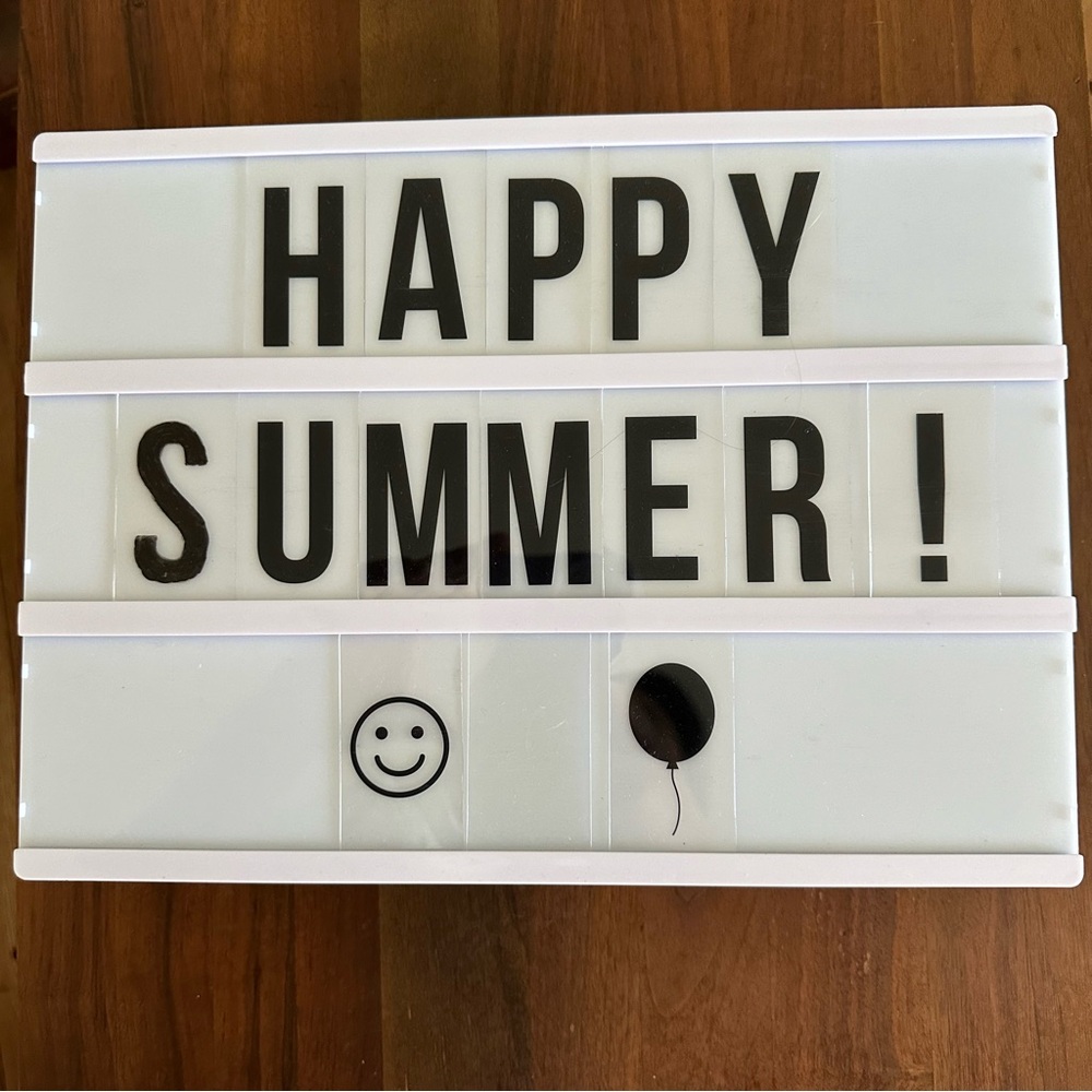 Light up sign rechargeable black & white